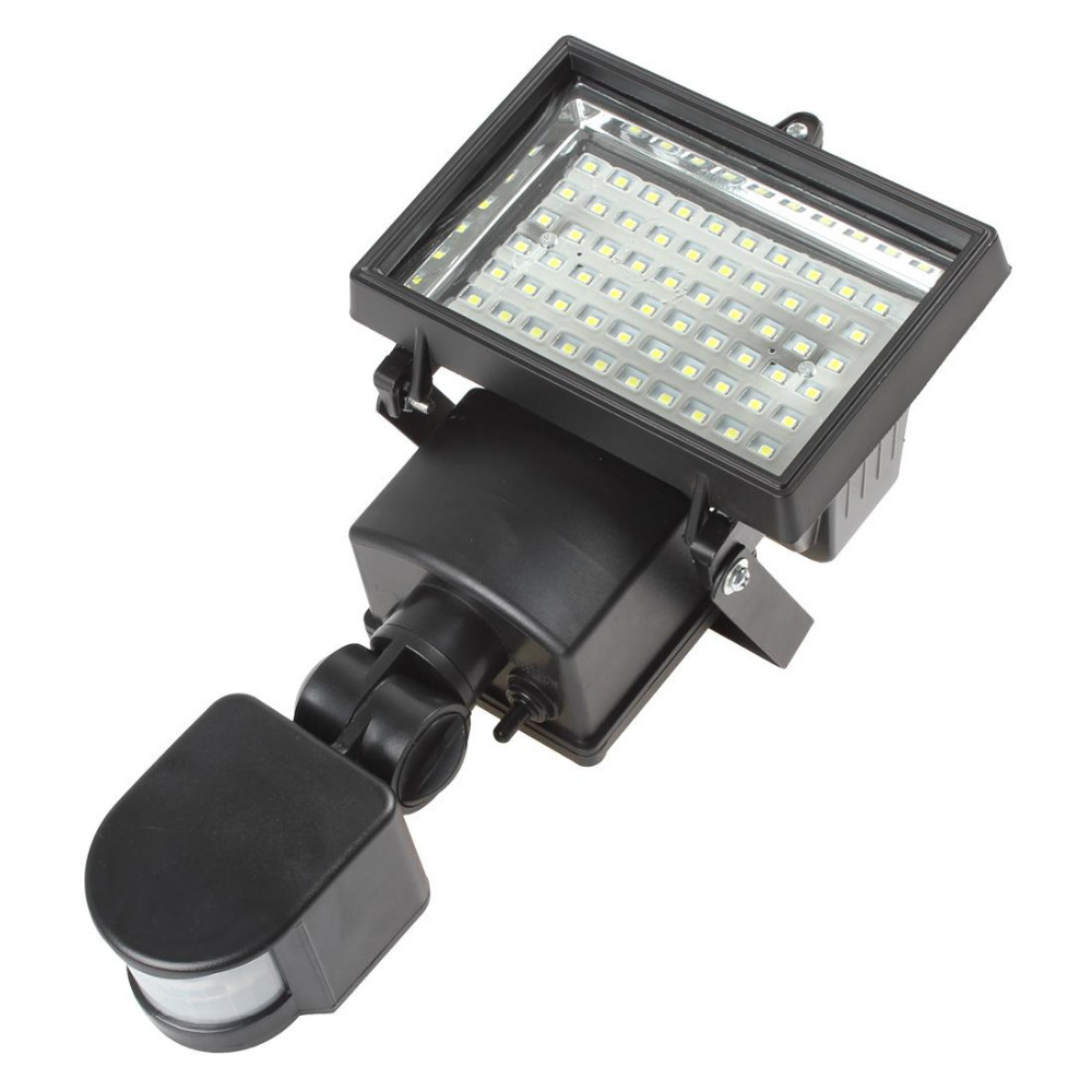 solar panel floodlights led solar flood light outdoor security pir motion sensor 60 leds garden path wall emergency lamp