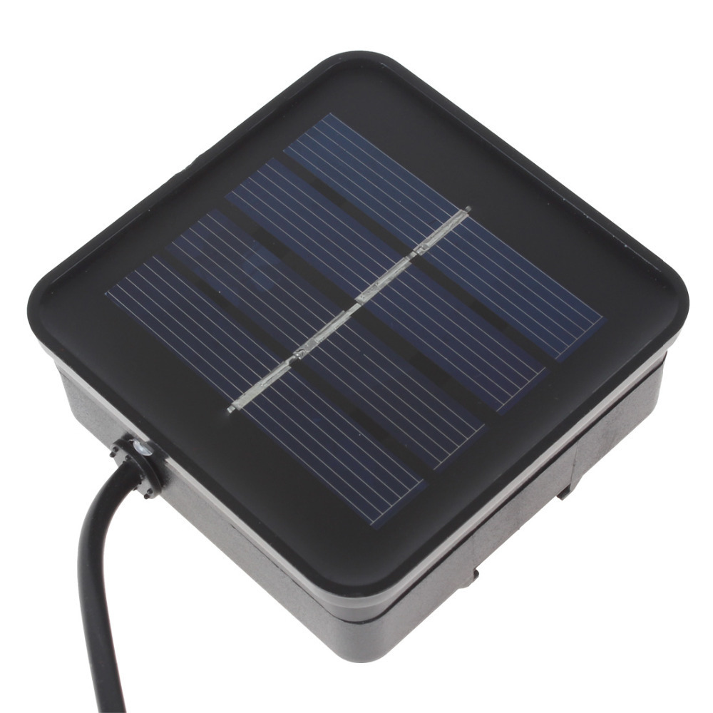 solar powered led spotlight outdoor waterproof 90 degree rotatable garden lawn pool yard light lamp + solar panel