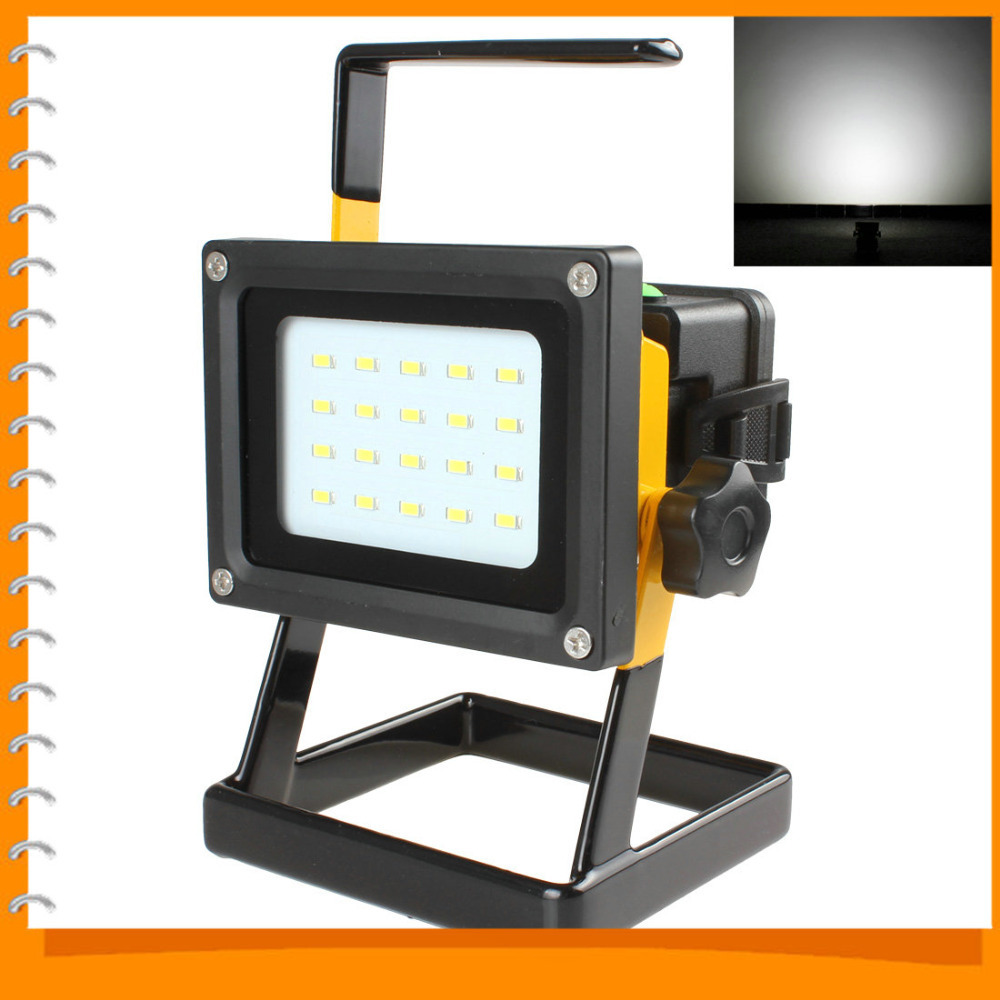 super bright 3-mode waterproof led rechargeable floodlight 20 smd leds outdoor portable flood light camping lamp + ac adapter super bright 3-mode waterproof led rechargeable floodlight 20 smd leds outdoor portable flood light camping lamp + ac adapter