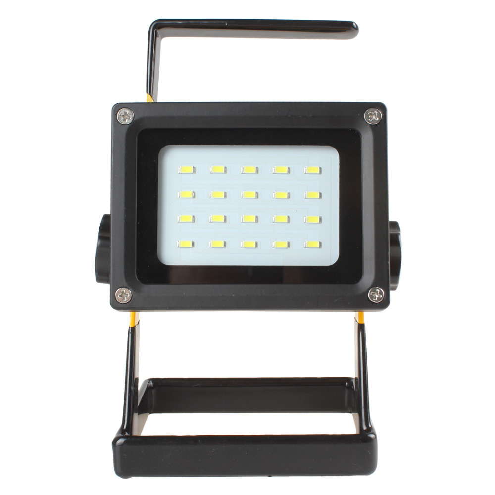 super bright 3-mode waterproof led rechargeable floodlight 20 smd leds outdoor portable flood light camping lamp + ac adapter
