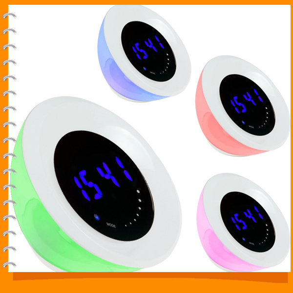 touch switch digital led alarm clock color changing atmosphere lamp blue light time display clock with 12 white + 15 rgb leds touch switch digital led alarm clock color changing atmosphere lamp blue light time display clock with 12 white + 15 rgb leds