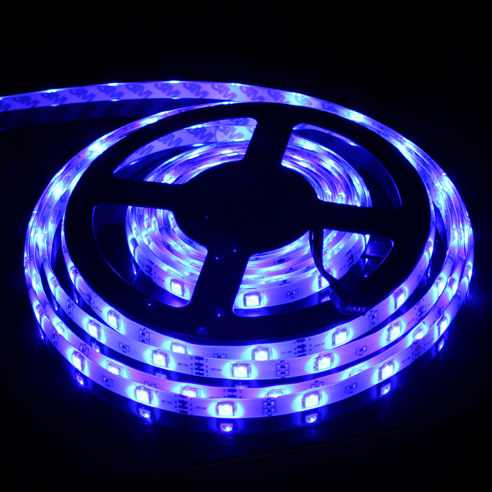 waterproof 5m smd 5050 150 led strip light rgb flexible led strip lamp tape rope light 8 pattern + 44 keys ir remote control