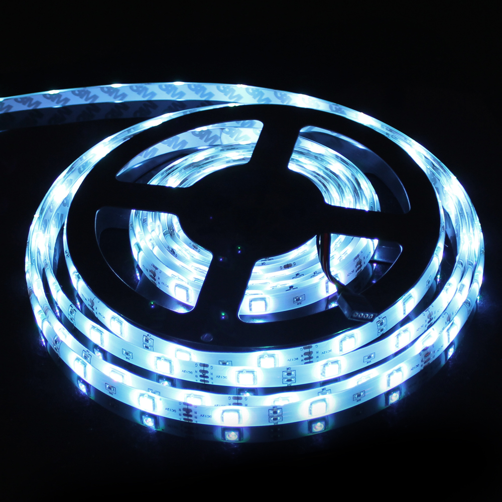 waterproof 5m smd 5050 150 led strip light rgb flexible led strip lamp tape rope light 8 pattern + 44 keys ir remote control