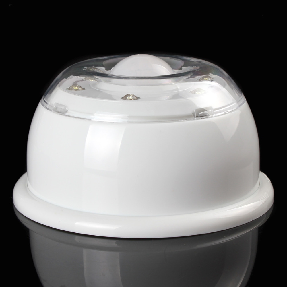 wireless infrared 6 led auto pir motion sensor light lamp battery powered night light with adjustable brightness & lighting time