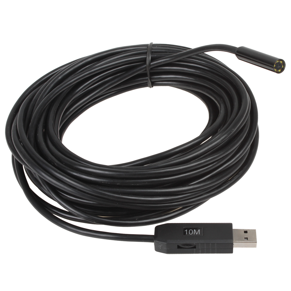 1/6 cmos 2mp 9mm lens 1600 x 1200 hd 10m 6 leds usb endoscope for industrial inspection