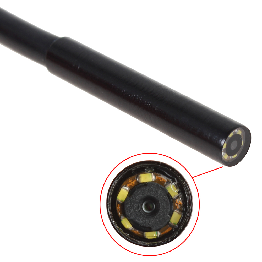 1/6 cmos 2mp 9mm lens 1600 x 1200 hd 10m 6 leds usb endoscope for industrial inspection