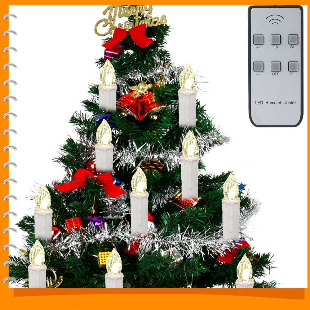 10pcs/set christmas tree led candles lights battery operated for new year christmas decoration + wireless remote control 10pcs/set christmas tree led candles lights battery operated for new year christmas decoration + wireless remote control