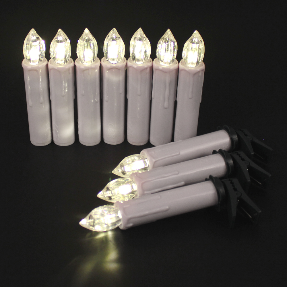 10pcs/set christmas tree led candles lights battery operated for new year christmas decoration + wireless remote control