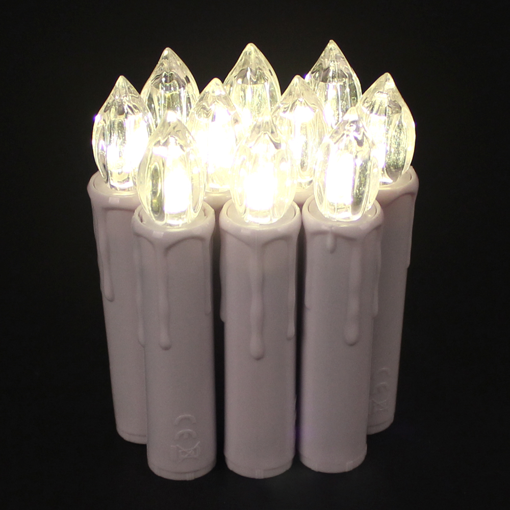 10pcs/set christmas tree led candles lights battery operated for new year christmas decoration + wireless remote control
