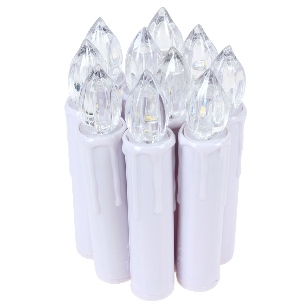 10pcs/set christmas tree led candles lights battery operated for new year christmas decoration + wireless remote control