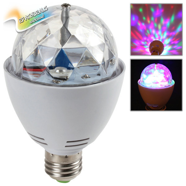 3w 85 - 260v mini rgb colorful led stage light bulb crystal magic ball 360 degree rotating stage lamp stage lighting effect