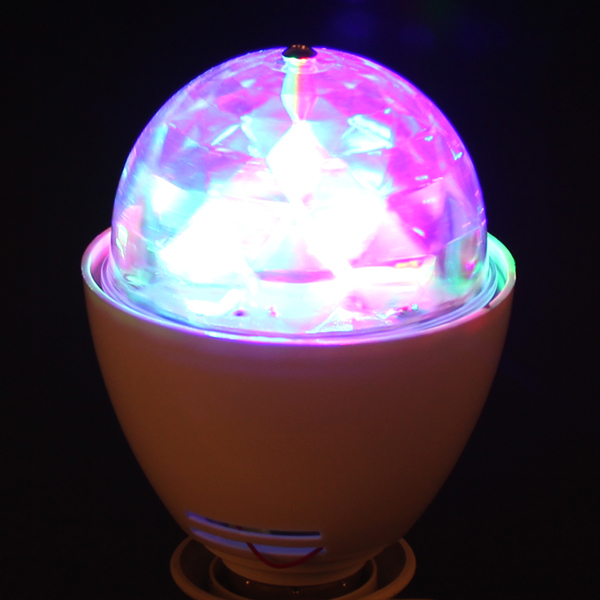 3w 85 - 260v mini rgb colorful led stage light bulb crystal magic ball 360 degree rotating stage lamp stage lighting effect