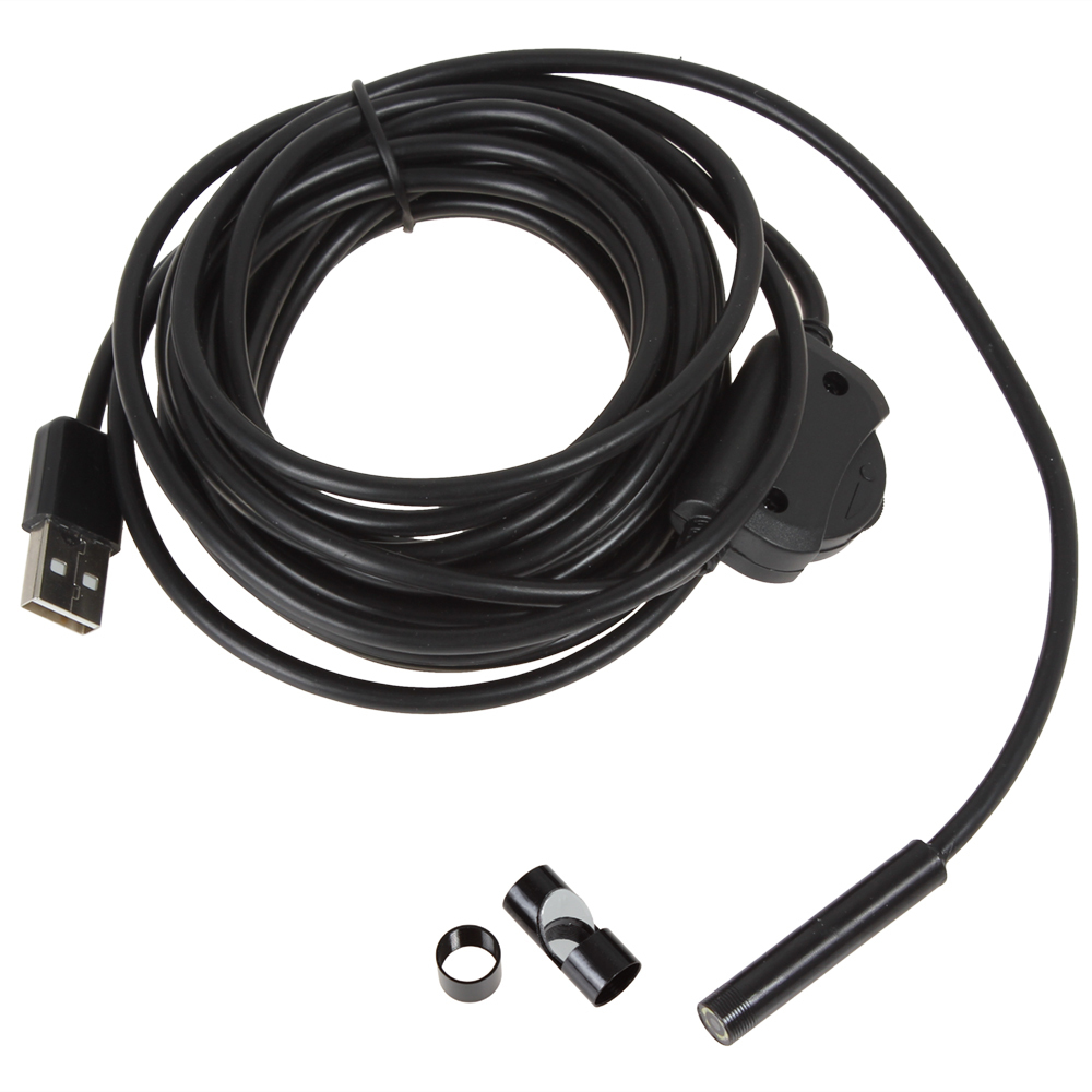 5m super mini usb endoscope 7mm dia waterproof 1/6 cmos hd 6 led borescope snake tube inspection camera