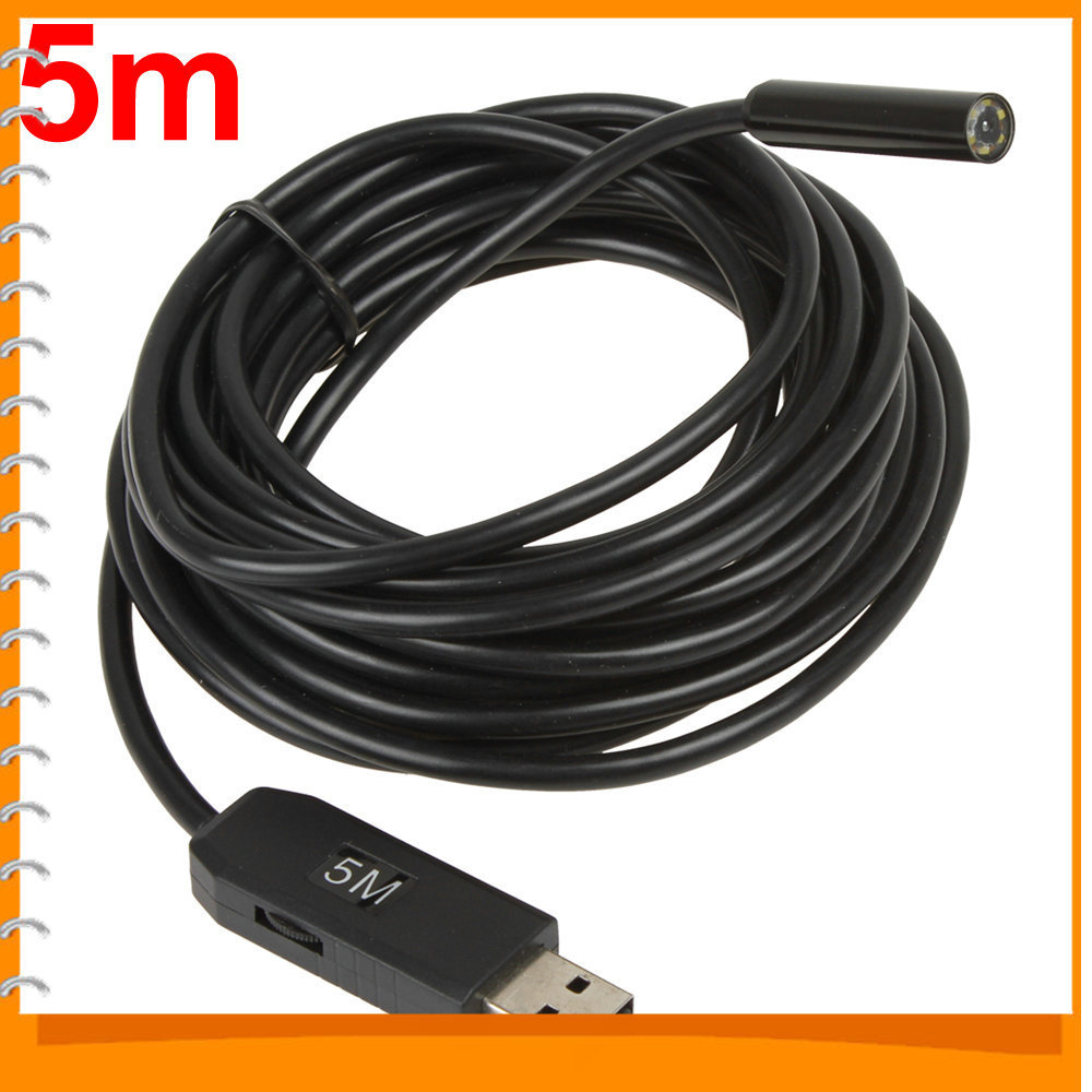 5m usb cable 6 leds 1/6 cmos 1600 x 1200 hd 2mp 9mm usb endoscope support video record 5m usb cable 6 leds 1/6 cmos 1600 x 1200 hd 2mp 9mm usb endoscope support video record