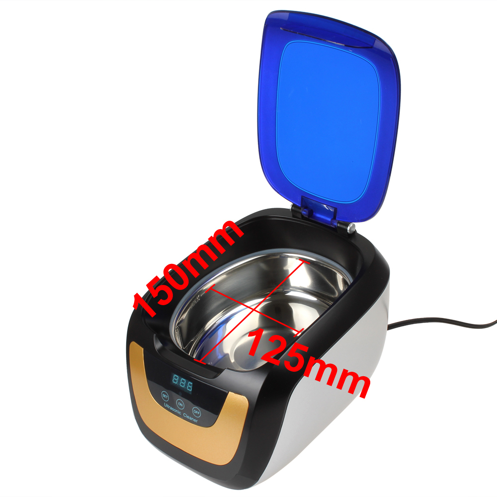 750ml professional digital mini ultrasonic cleaner 110v 220v jewelry glasses disk watch coin cleaning machine with time setting