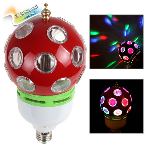 85 - 265v rgb colorful led stage light bulb crystal auto sound activated magic ball rotating stage lamp stage lighting effect