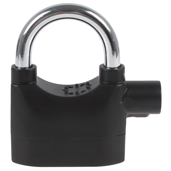 black waterproof siren alarm padlock alarm lock for motorcycle bike bicycle perfect security with 110db alarm pad locks