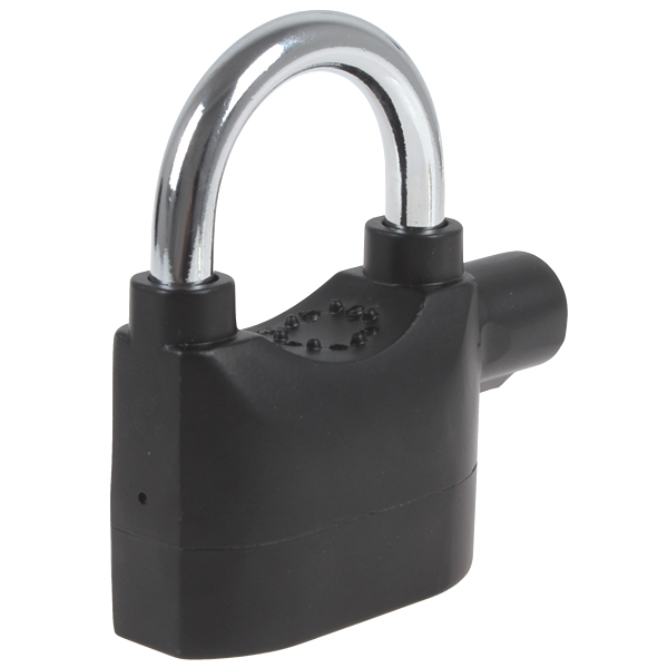 black waterproof siren alarm padlock alarm lock for motorcycle bike bicycle perfect security with 110db alarm pad locks
