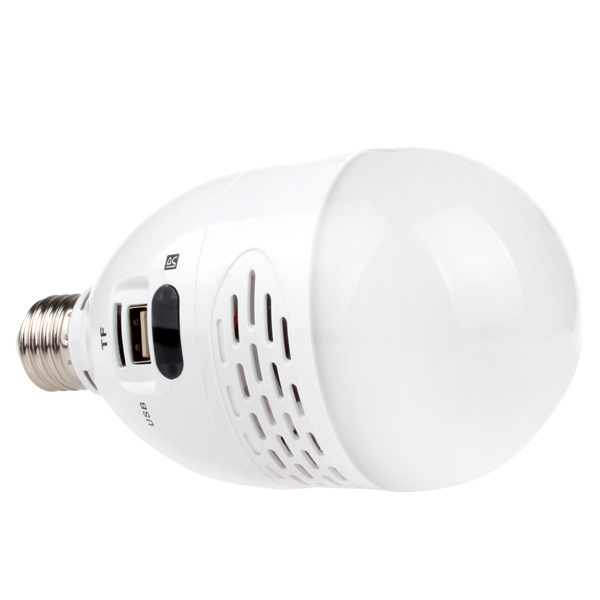 distinctive e27 usb led bulb speaker mini led light lamp speaker support mp3 music player fm tf card with remote control