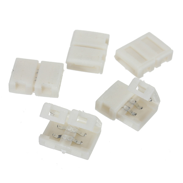 10pcs/lot 8mm 2pin connector adapter accessories pcb for 3528 led strip single color solderless