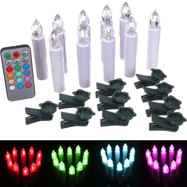 10pcs party wedding christmas home tree decoration wireless remote control 12 colors led candles battery operated light 10pcs party wedding christmas home tree decoration wireless remote control 12 colors led candles battery operated light