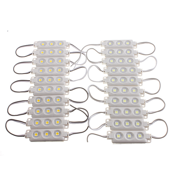 10pcs/set waterproof ip68 5050 smd 3 led module injection molding light strip lamp warm white pure white dc12v