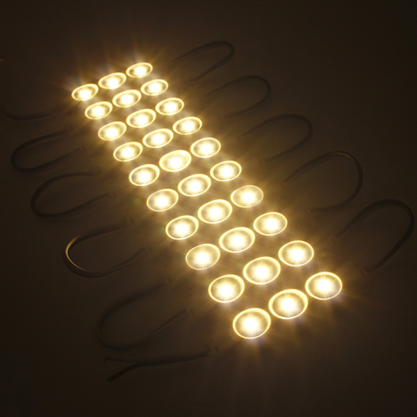 10pcs/set waterproof ip68 5050 smd 3 led module injection molding light strip lamp warm white pure white dc12v