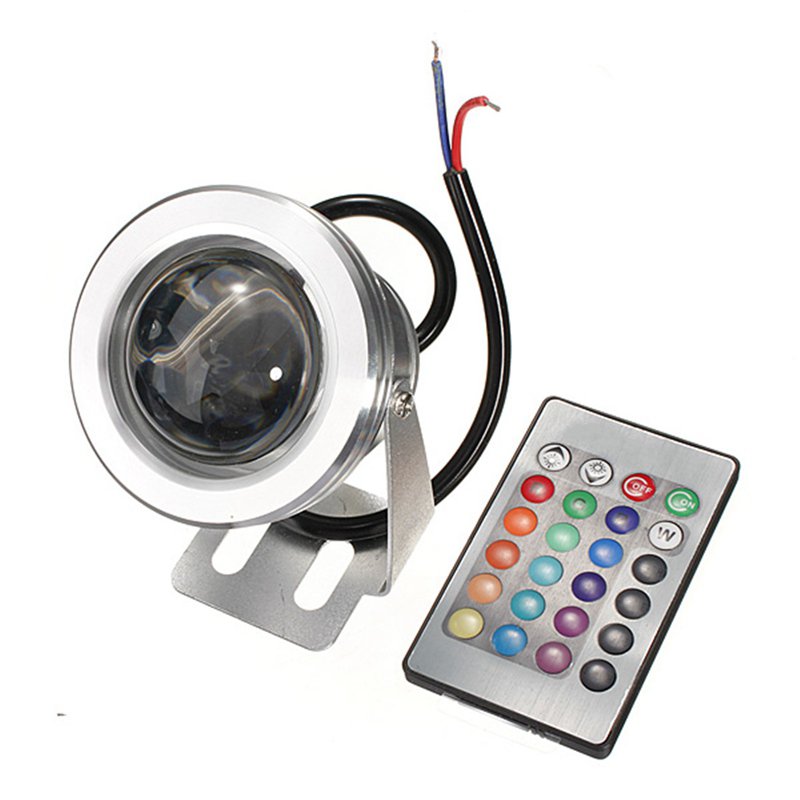 10w rgb led outdoor garden waterproof floodlight color changing spotlight flood lights lamp bulb 12v 24keys remote control