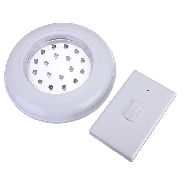 18 led wireless cordless ceiling wall light with remote control switch stair closet lamp battery operated bulb