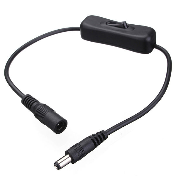 2.1x5.5mm for dc in line power cable connector jack wire with on off switch for led strip light 12v 1a