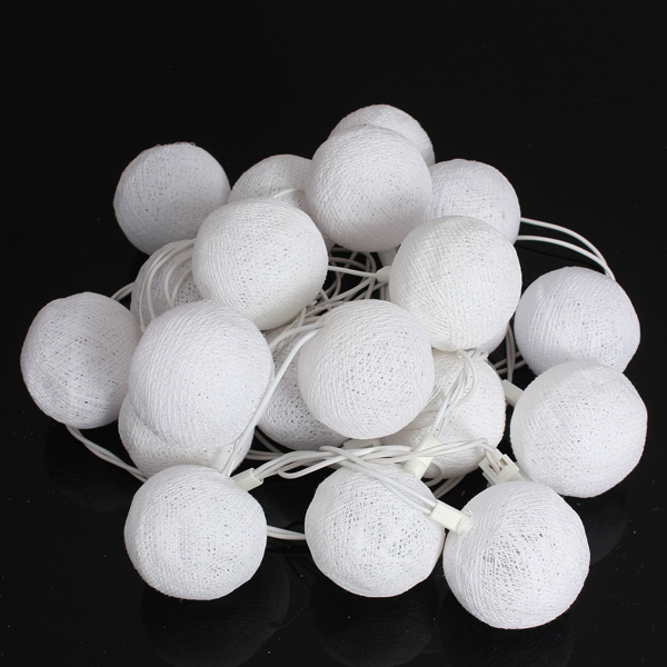 20 fabric cotton ball for 3m string fairy lights xmas wedding holiday party home decoration lamp bulb