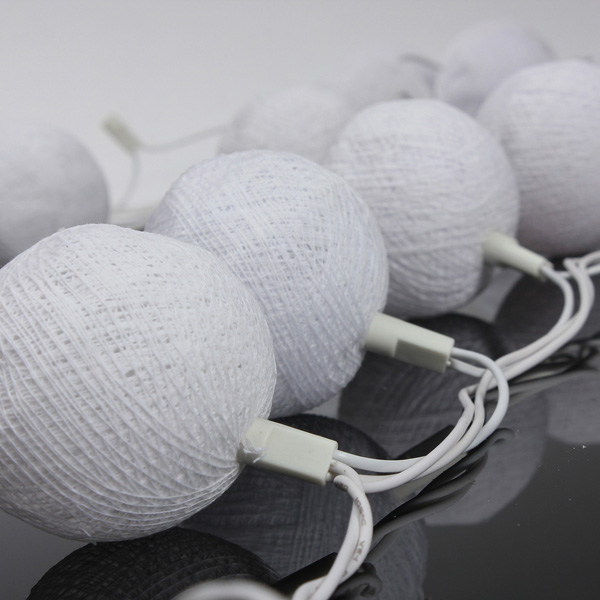 20 fabric cotton ball for 3m string fairy lights xmas wedding holiday party home decoration lamp bulb