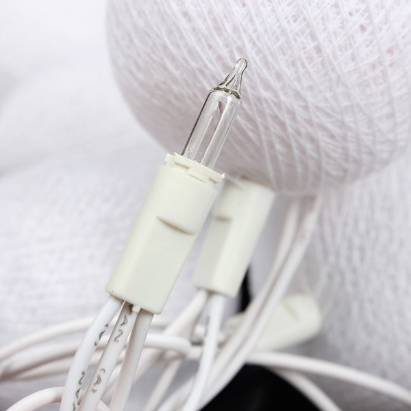 20 fabric cotton ball for 3m string fairy lights xmas wedding holiday party home decoration lamp bulb