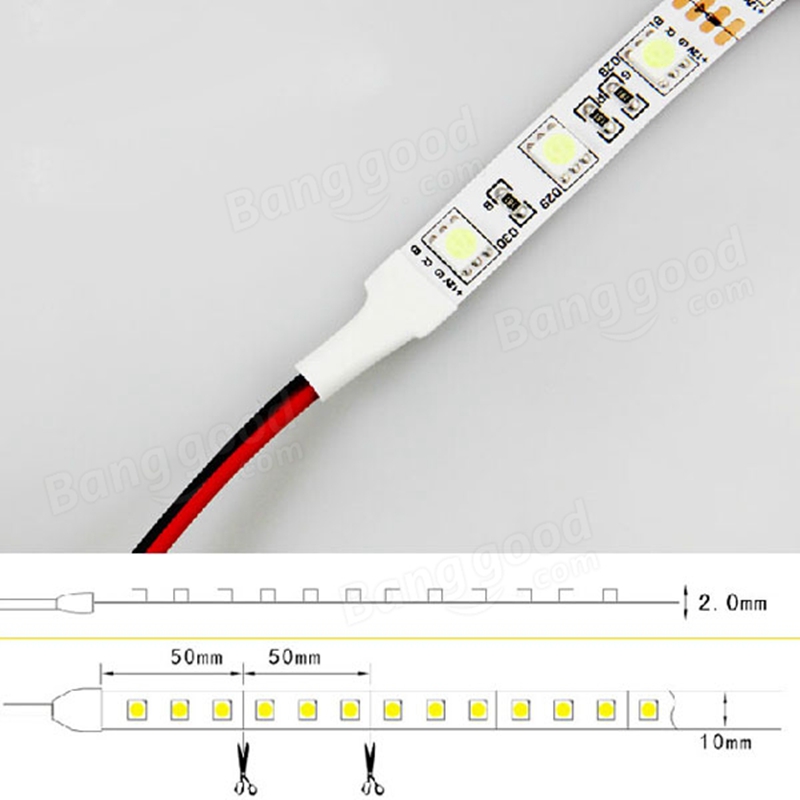 2015 new 1m smd 5050 60led non-waterproof ice blue led strip lights 12v