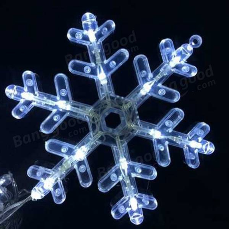 2015 new 2.5m transparent snowflake led string lights for christmas wedding decoration 220v