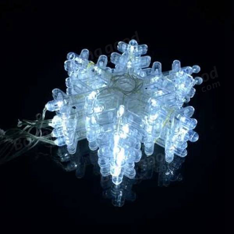 2015 new 2.5m transparent snowflake led string lights for christmas wedding decoration 220v