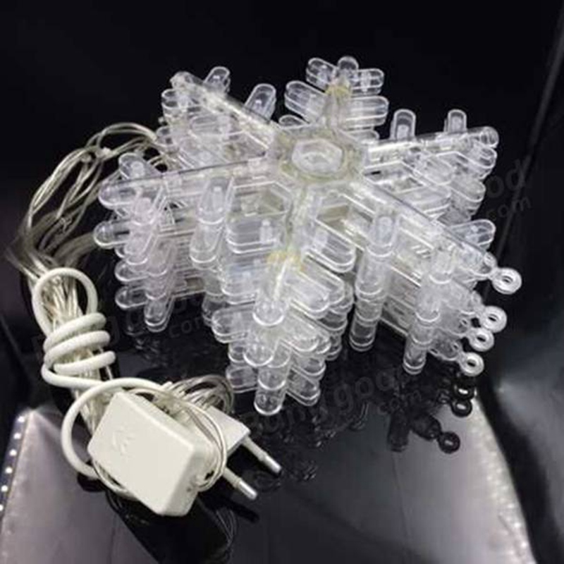 2015 new 2.5m transparent snowflake led string lights for christmas wedding decoration 220v