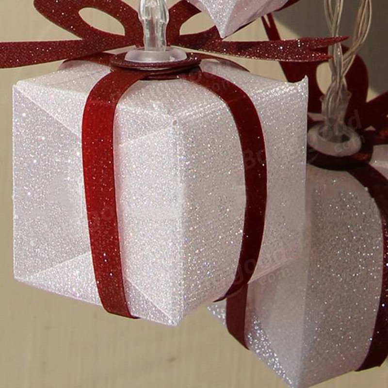 2015 new 2m 10 led christmas gift box party light string luminous xmas holiday decoration