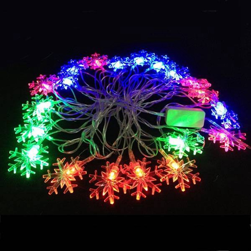 2015 new 4m little snowflake rgb led string light for decoration festival holiday party 110v-220v