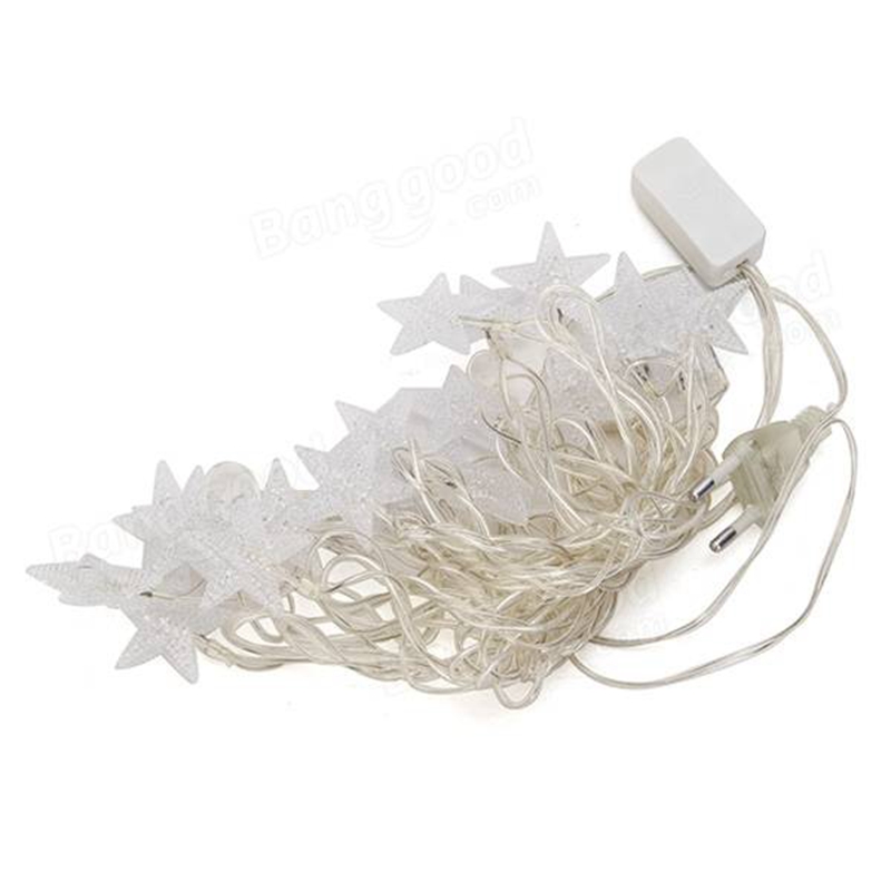 2015 new small frosted pentagram 4m rgb led string decoration light for christmas party wedding