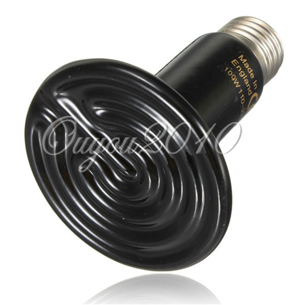 2015 newest 100w pet ceramic emitter heated appliance reptile poultry heat breeding light bulb for e27 lamp holder