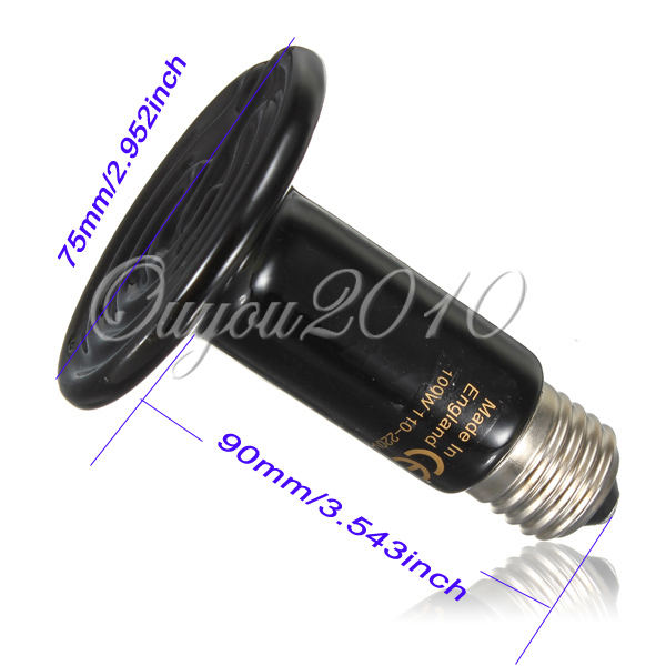 2015 newest 100w pet ceramic emitter heated appliance reptile poultry heat breeding light bulb for e27 lamp holder