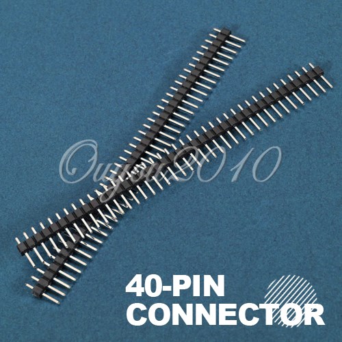 2pcs 40 pins connector header strip socket 2.54mm straight single row pin male for diy 2pcs 40 pins connector header strip socket 2.54mm straight single row pin male for diy