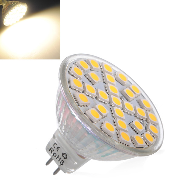 2pcs/lot mr16 29 smd 5050 led warm white energy saving spotlight spot lights home lamp bulb 220v