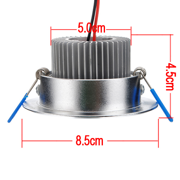 3 led ceiling spotlight recessed spot down lights lamp bulb warm white ac 85-265v with driver