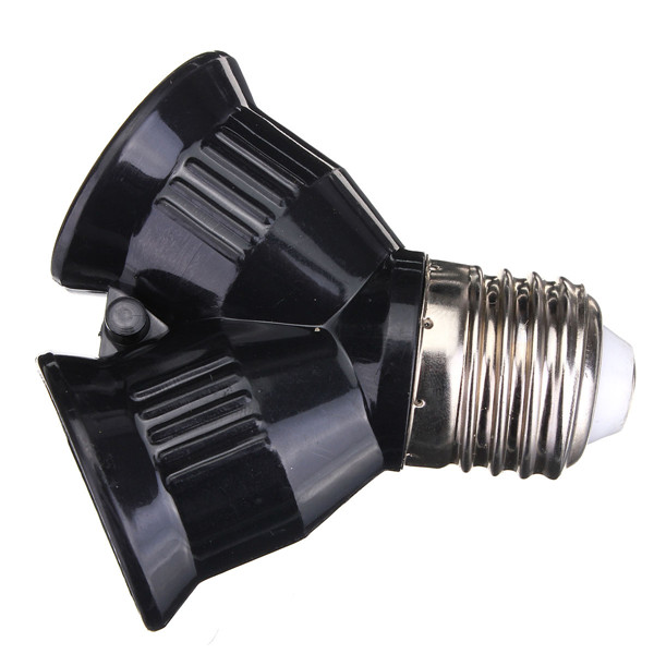 3pcs/lot e27 base light lamp bulb socket 1 to 2 splitter adapter converter