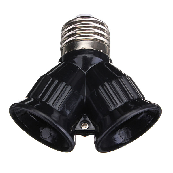 3pcs/lot e27 base light lamp bulb socket 1 to 2 splitter adapter converter