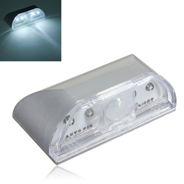 4 led pir infrared detection auto motion sensor wireless home door keyhole light lamp