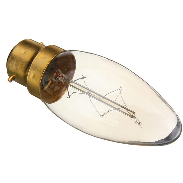 40w b22 vintage antique candle chandelier light filament incandescent clear glass pendant bulb lamp 110v/220v