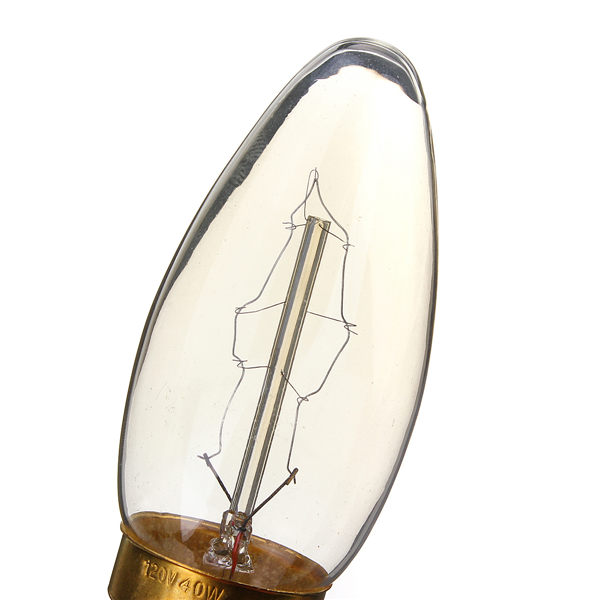 40w b22 vintage antique candle chandelier light filament incandescent clear glass pendant bulb lamp 110v/220v
